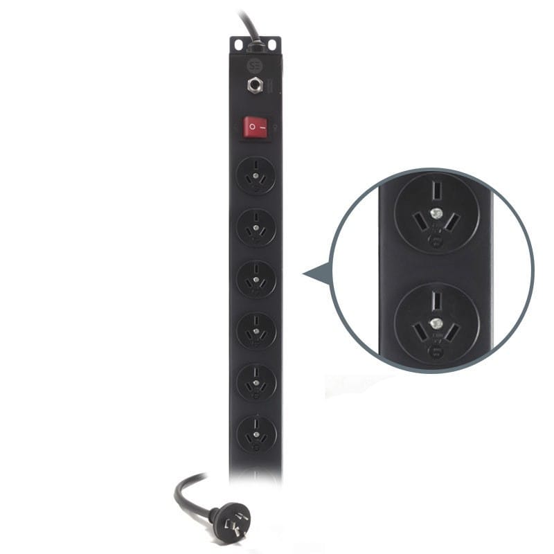 Serveredge Basic Vertical 20-Port PDU (20) 3 PIN AUS GPO OUTPUT (1) 3 PIN AUS PLUG INPUT ,10A,240V