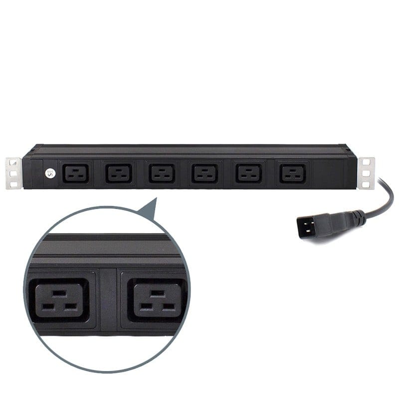 Serveredge 6-Port IEC PDU, (6) IEC C19 Output & (1)IEC C20 Input Plug ...