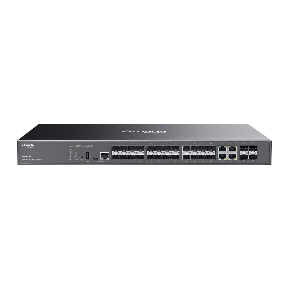TP-Link Omada Campus 24-Port SFP Stackable Lite L3 Managed Switch with 4× 10G Slots