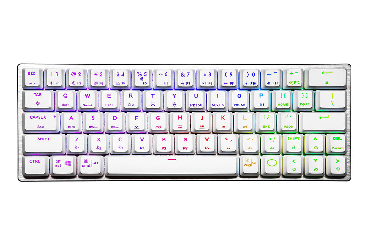 Cooler Master MasterKeys SK622 Hybrid RGB White Edition Wireless Mechanical Keyboard - LP Red Switch