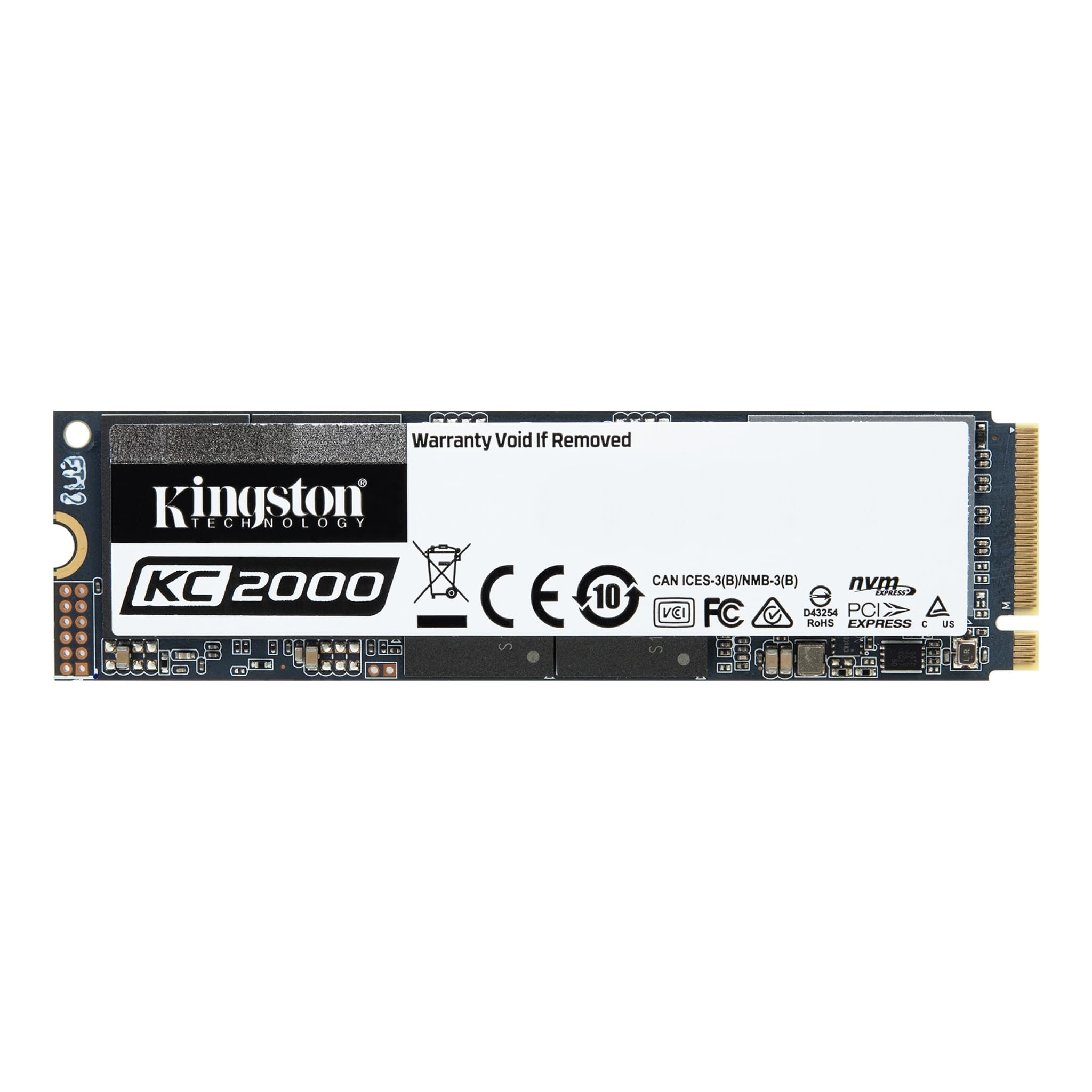 Kingston KC2000 500GB NVMe M.2 3D TLC NAND SSD
