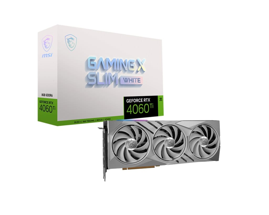 MSI GeForce RTX 4060 Ti Gaming X SLIM WHITE 16G Graphics Card