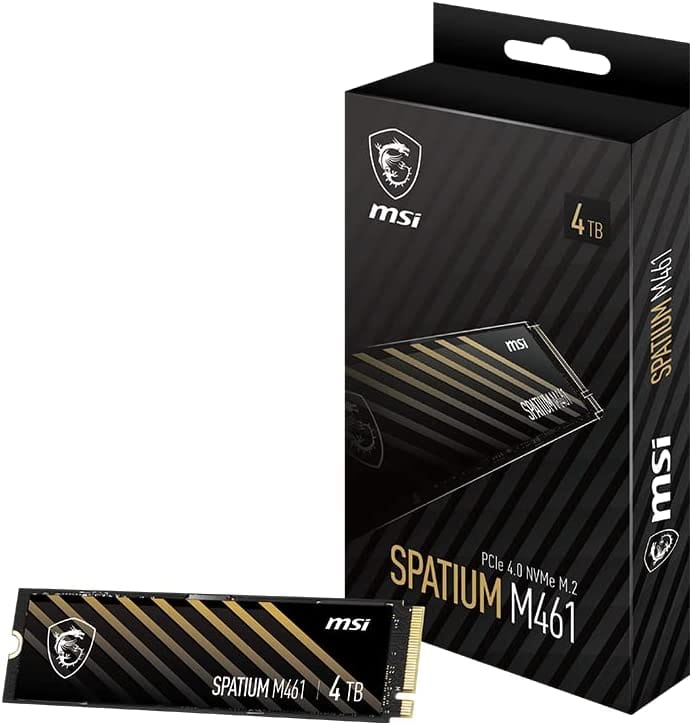 MSI SPATIUM M461 4TB PCIe Gen4x4 NVMe M.2 SSD