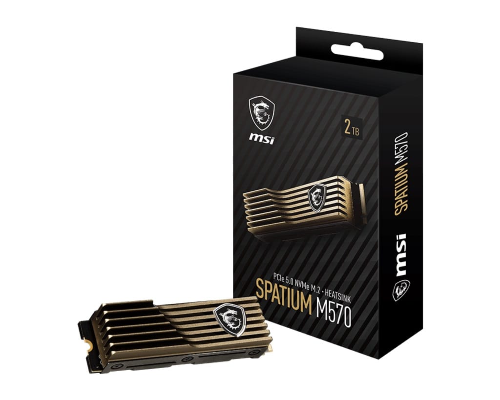 MSI SPATIUM M570 2TB Heat Sink PCIe Gen5x4 NVMe M.2 SSD
