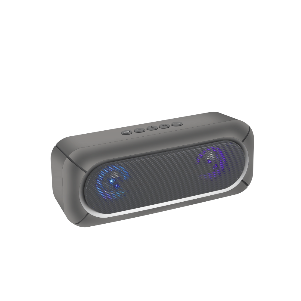 Laser Bluetooth Speaker with LED - Grey

