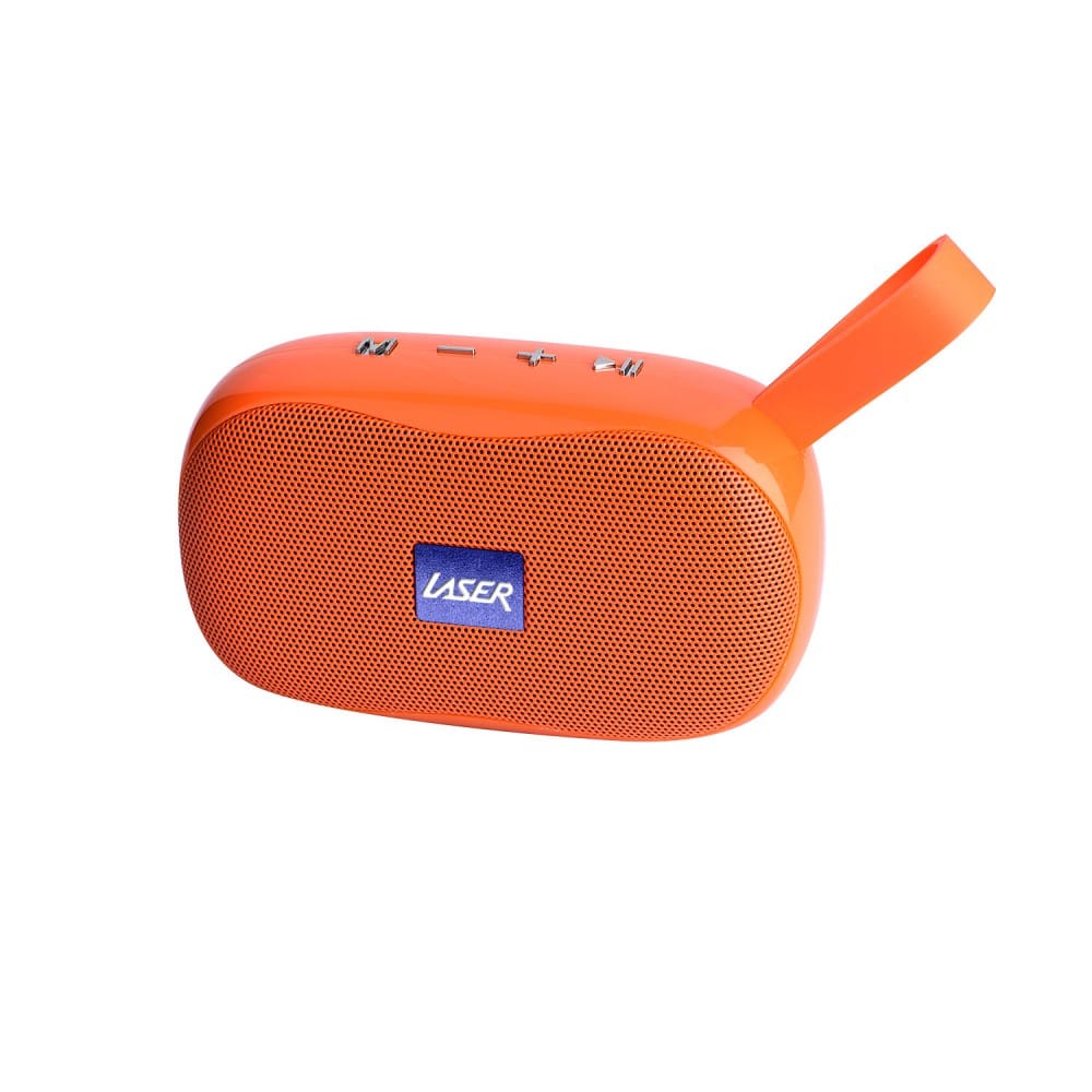 Laser Pocket TWS FM Bluetooth Speaker - Orange
