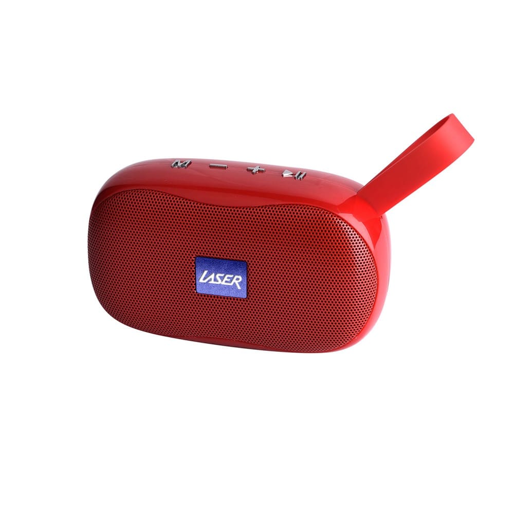 Laser TWS FM Bluetooth Speaker Red