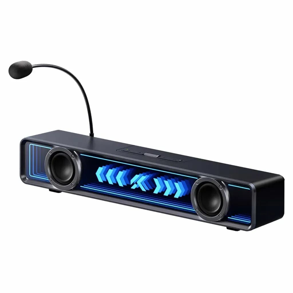 MCHOSE K20 Pro Wireless Gaming RGB Desktop Soundbar with Microphone - Black