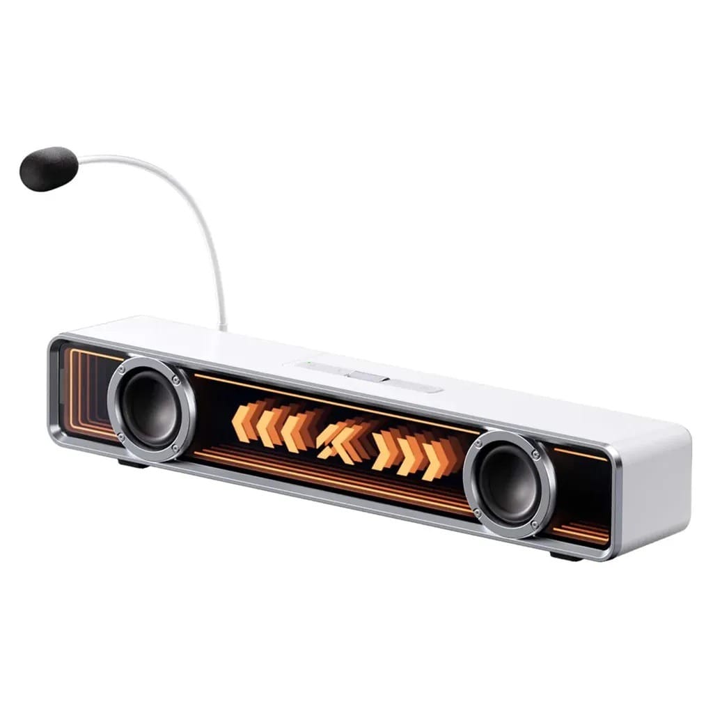 MCHOSE K20 Pro Wireless Gaming RGB Desktop Soundbar with Microphone - White