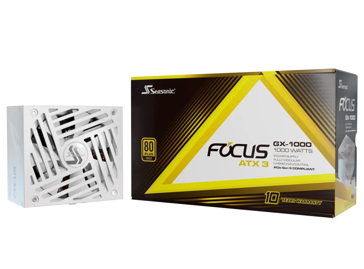 Seasonic 1000W Focus GX-1000 V4 WHITE Fully-Modular 80 PLUS Gold ATX3.1 PCIe 5.1 Power Supply Unit