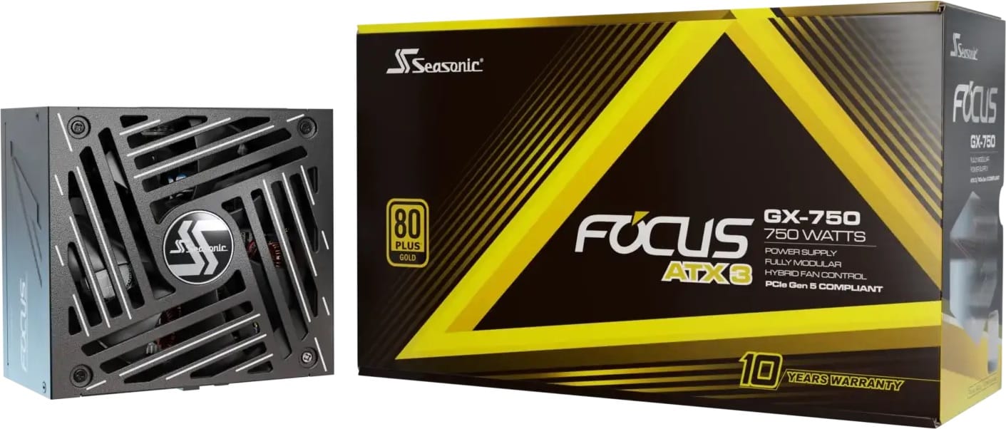 Seasonic 750W Focus GX-750 V4 Fully-Modular 80 PLUS Gold ATX3.1 PCIe 5.1 Power Supply Unit