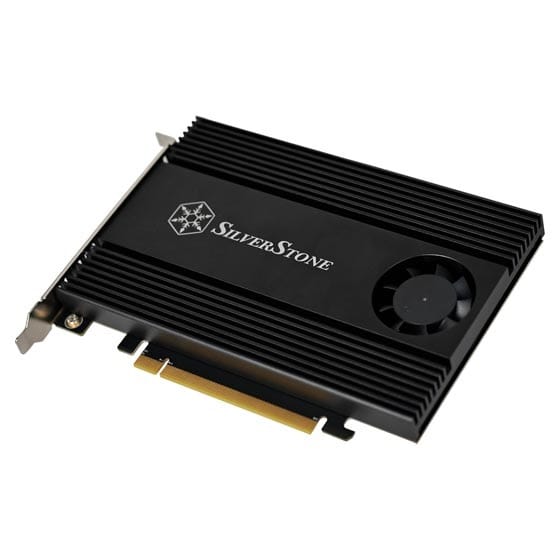 Silverstone ECM40 PCIe 4.0 x16 to 4 x M.2 NVMe SSD Adapter Card