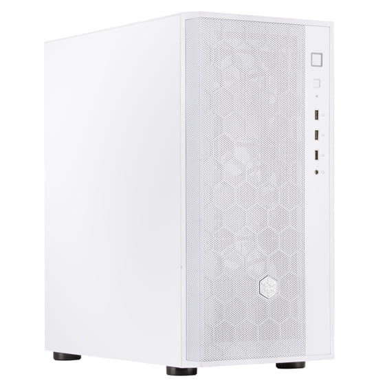 Silverstone Fara R1 Black ATX Tempered Glass Side Window Case - White