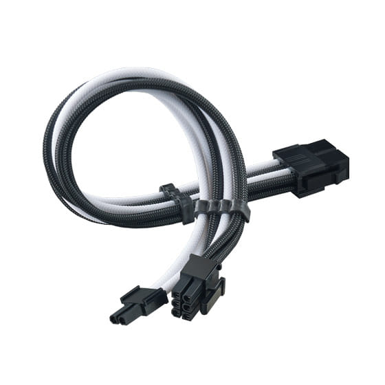 Silverstone P70E 8-Pin 6+2 PCIe Connector Cable - Black/White