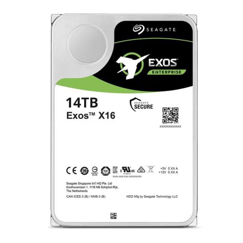 Seagate 14TB EXOS X16 512E/4KN 3.5" SATA Enterprise Hard Drive