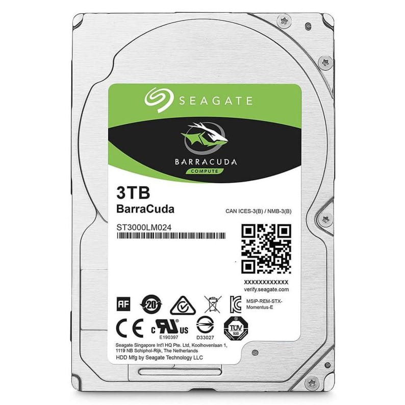 Seagate BarraCuda 3TB 2.5" Hard Drive ST3000LM024
