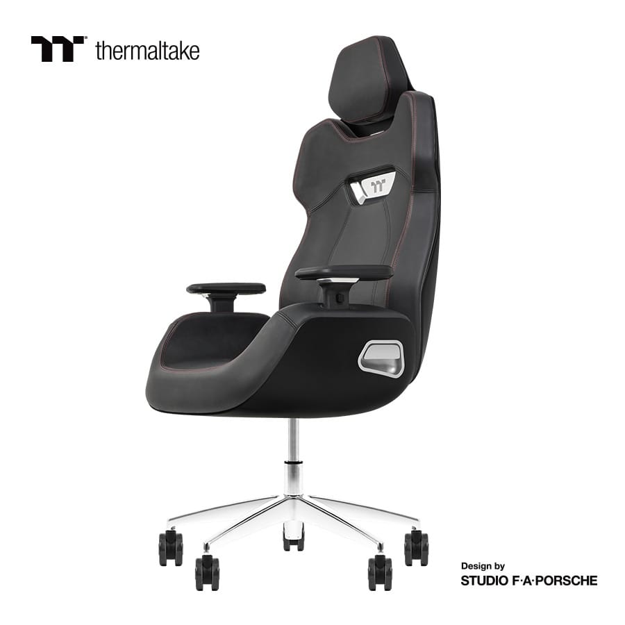 Tt ARGENT E700 Leather Gaming Chair - Storm Black
