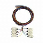 Serveredge ST Pigtail OM1-1M-6 Fibres 6 Colour - 1m
