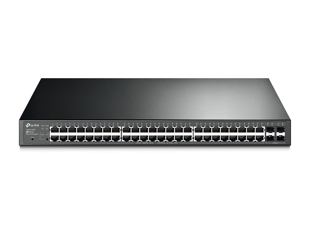 TP-Link JetStream 48-Port Gigabit Smart PoE+ Switch with 4 SFP Slots