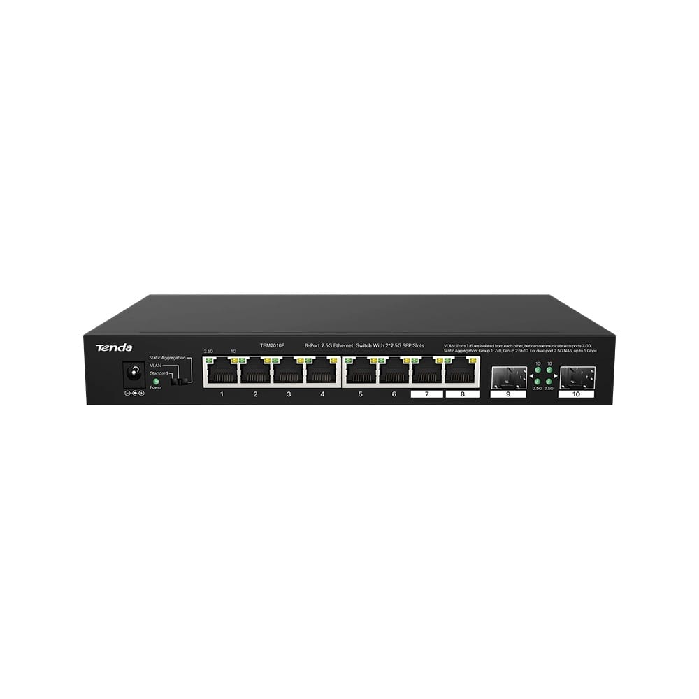 Tenda TEM2010F 8-Port+2-Port 2.5G SFP Ethernet Switch
