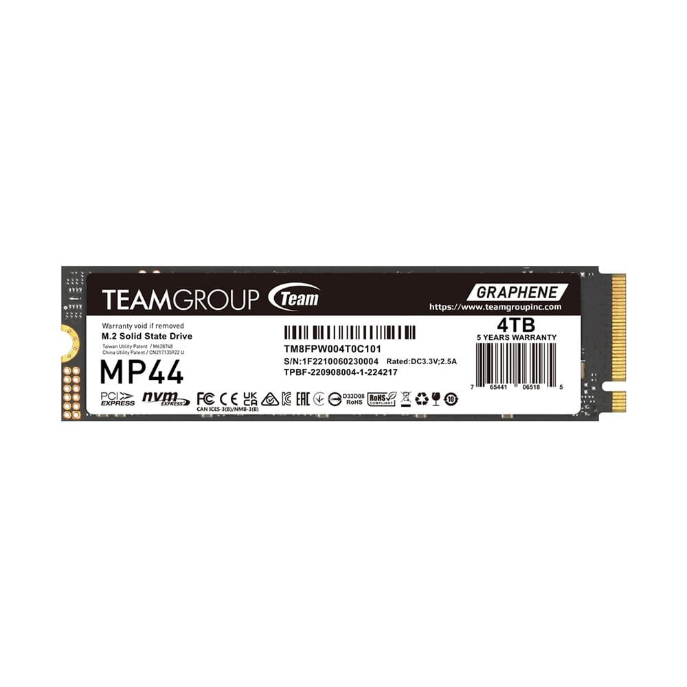 Team 4TB M.2 2280 PCI E Gen4x4 MP44 SSD