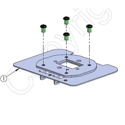 Spacepole Toshiba SCO 7 Adapter Black For SpacePole Stack