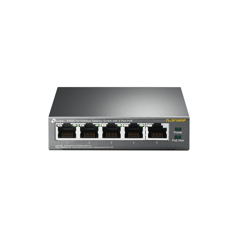 TP-Link SF1005P 5-Port 10 100Mbps Desktop Switch with 4-Port PoE