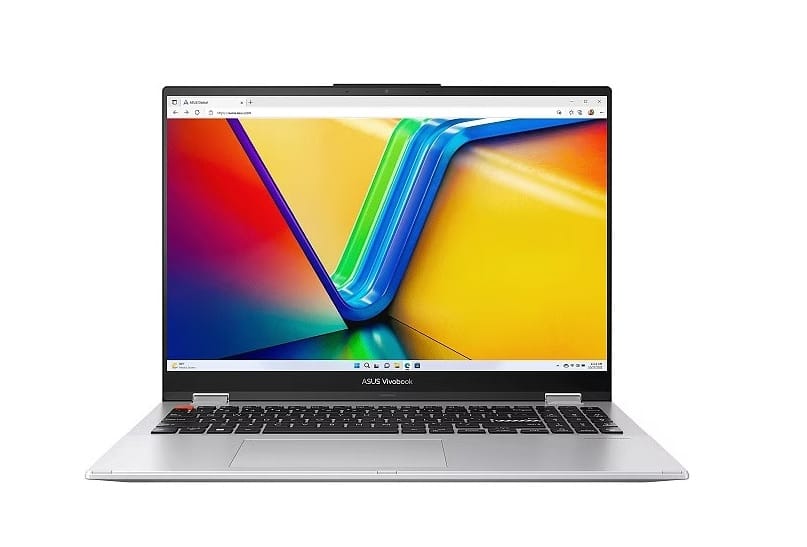 (Ex-Demo) Asus Vivobook S 16 Flip 16" WUXGA Touchscreen Laptop, i5-13500H, 16GB RAM, 512GB SSD, Windows 11 Home - Silver