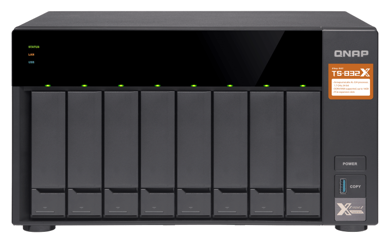 QNAP 8-Bay Diskless NAS Alpine AL-324 Quad-Core CPU 2GB RAM