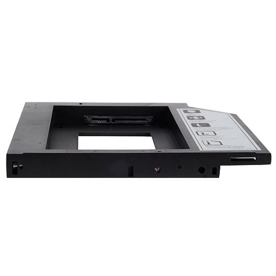 SilverStone TS09 Convert Notebook Optical Drive (12.7mm) to 2.5 SSD or HDD Bay, Black