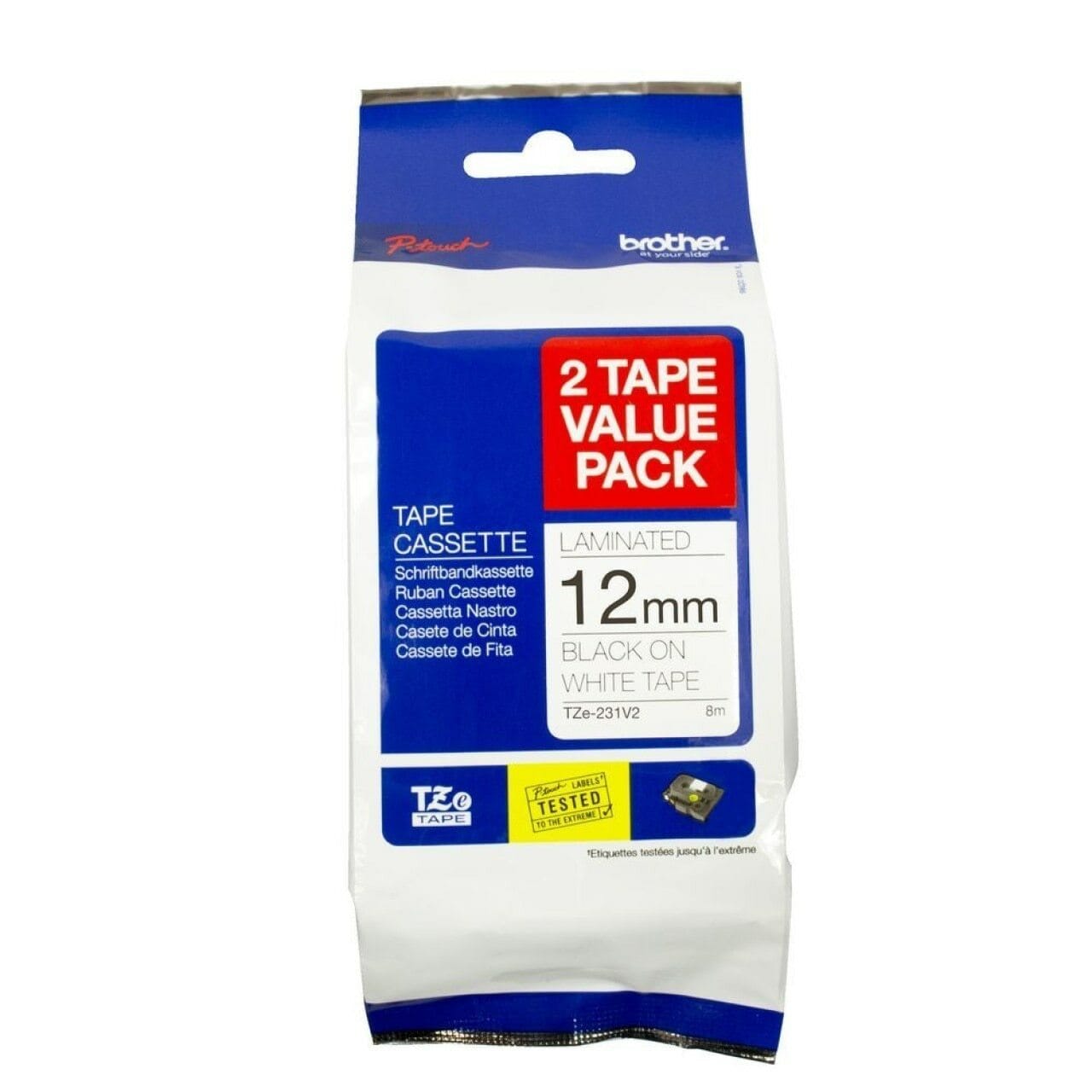 Brother TZE231 Label Tape - Twin Pack