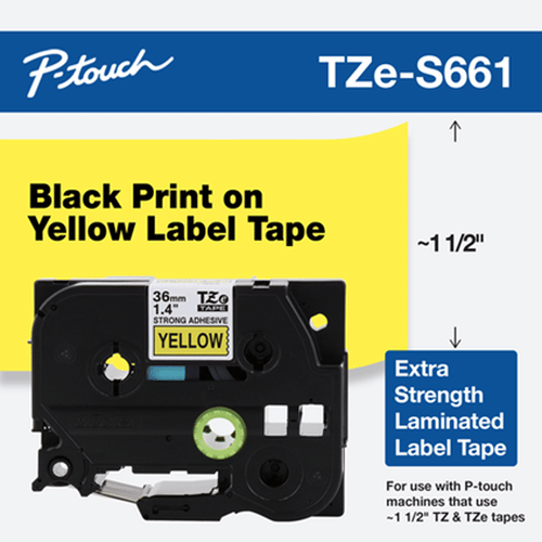 Brother TZES661 Printer Label - Yellow