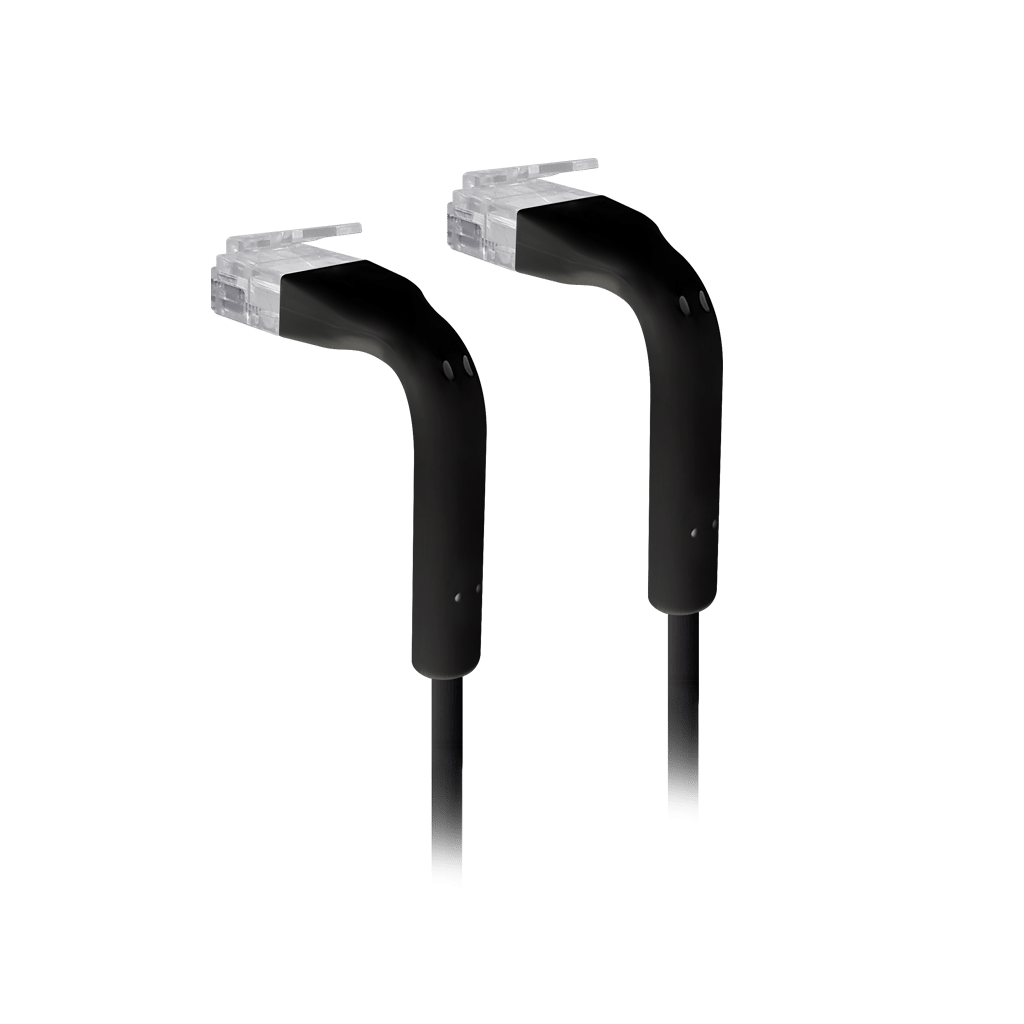 Ubiquiti UniFi Cat6 RJ45 Bendable End Ethernet Patch Cable 22cm - Black