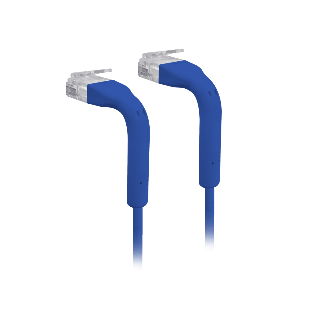 Ubiquiti UniFi Cat6 RJ45 Bendable End Ethernet Patch Cable 22cm - Blue