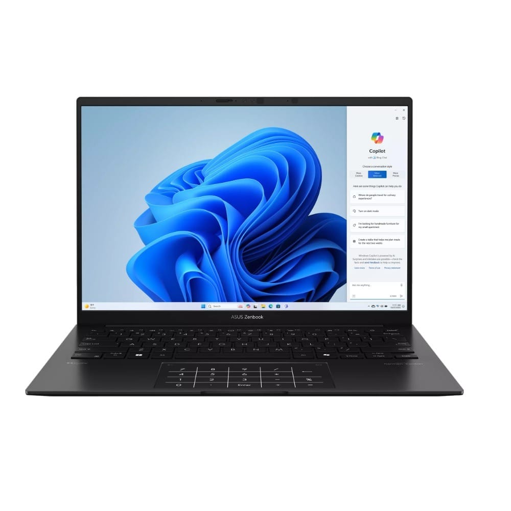 ASUS Zenbook 14 14" WUXGA Laptop, Ryzen AI 7 445, 16GB RAM, 512GB SSD, Windows 11 Home - Jade Black
