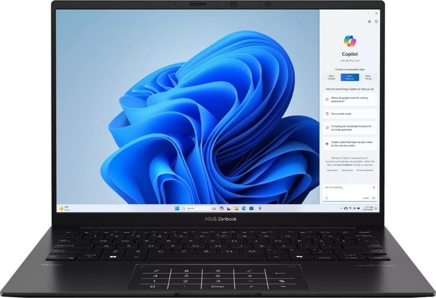 ASUS Zenbook 14 14" WUXGA 0.2ms OLED Laptop, Ryzen AI 7 445, 16GB RAM, 1TB SSD, Windows 11 Home - Jade Black