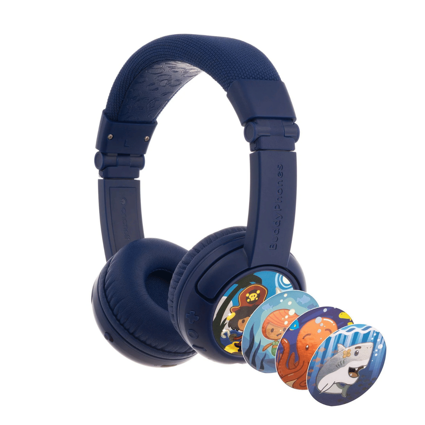 BuddyPhones Play Plus Headset Deep Blue