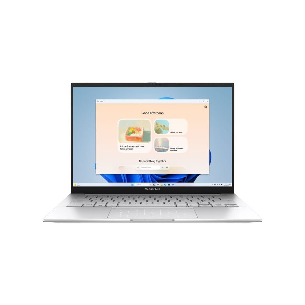 (Refurbished) Asus ZenBook 14" 3K OLED Laptop, Ultra 7 255H, 16GB RAM, 1TB SSD, Windows 11 Home - Foggy Silver