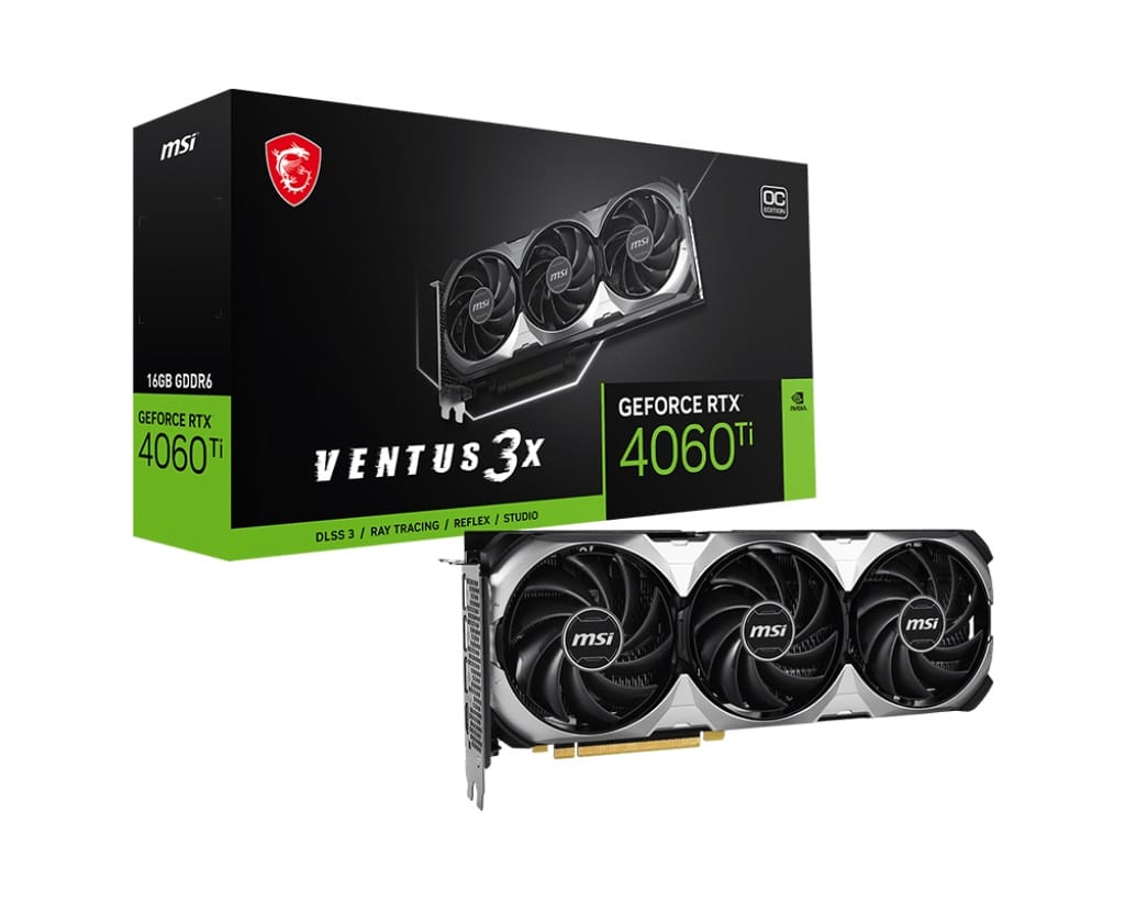 MSI GeForce RTX 4060 Ti Ventus 3X 16G OC Graphics Card