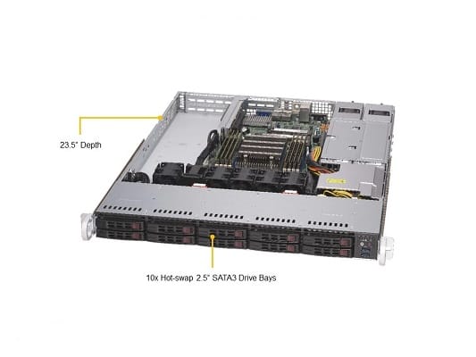 Supermicro 1114S 1U, AMD 7252, 32GB RAM, 960GB M.2 SSD, 500W PSU, 3 Years Return To Base Warranty