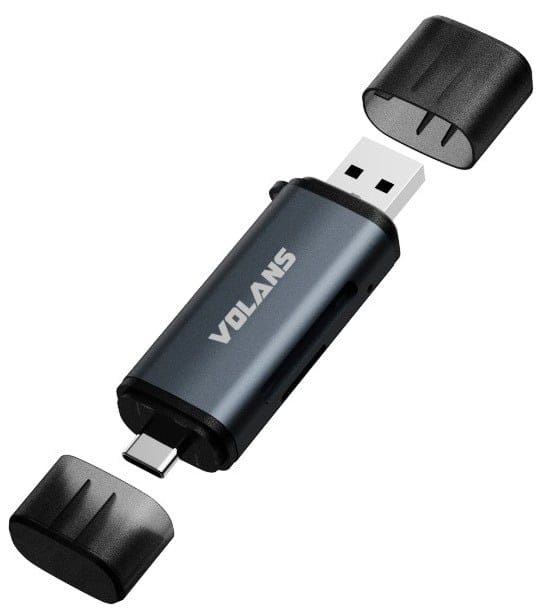 Volans VL-CR07 USB-A/USB-C SD/Micro SD Card Reader