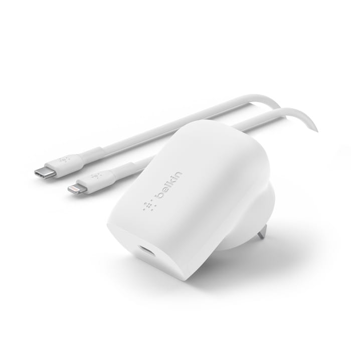 Belkin Boostcharge 30W USBC Wall Charger with Lightning Cable White