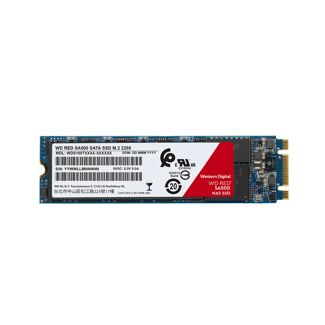 Western Digital Red SA500 NAS 1TB m.2 2280 SATA SSD