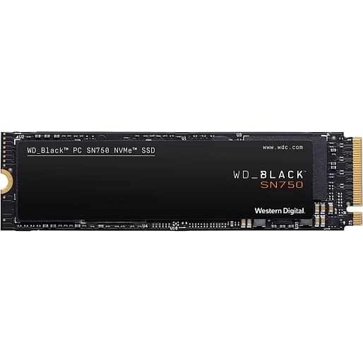 WD Black SN750 500GB NVMe M.2 (2280) PCIe 3x4 3D NAND SSD - without heatsink