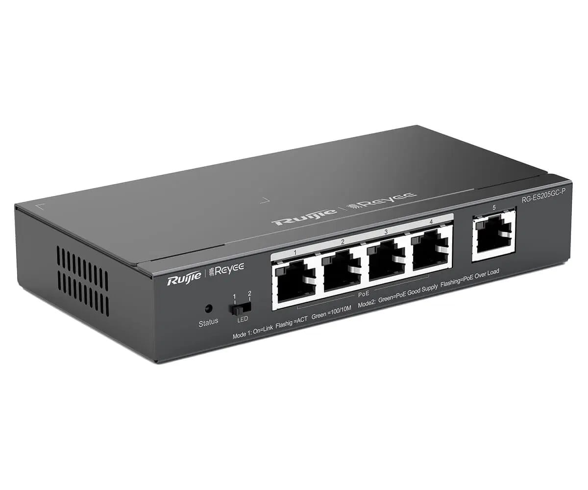 Ruijie RG-ES205GC-P 5-Port Managed PoE+ Switch