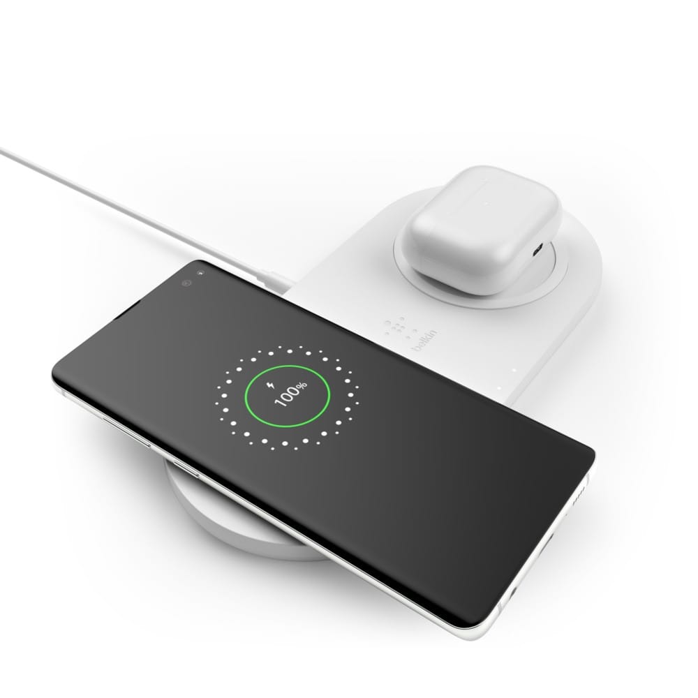 Belkin Dual Qi Wireless 10W Charging Pad, White