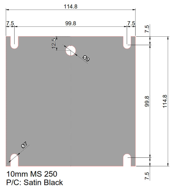 WP1kg 100 x 100 VESA Mount Weight Plates