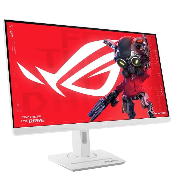 (Ex-Demo) Asus XG27UCG-W 27" 4K Fast IPS Dual Mode (4K UHD 160Hz / FHD 320Hz) 1ms USB-C DP Alt ELMB Sync HDR400 G-Sync Compatible Monitor - White