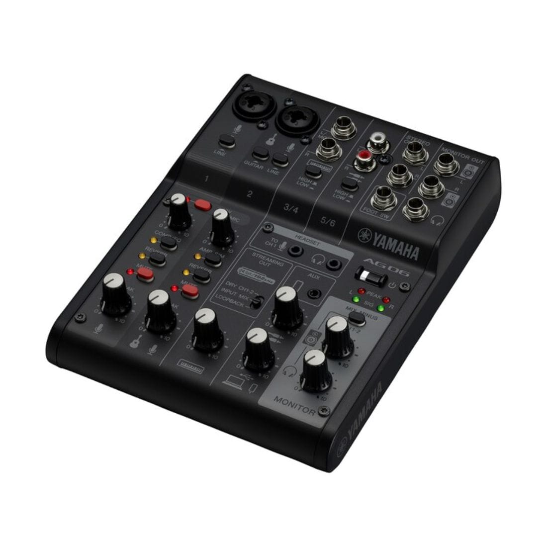 Yamaha AG06MK2 Live Streaming Mixer and Audio - Black