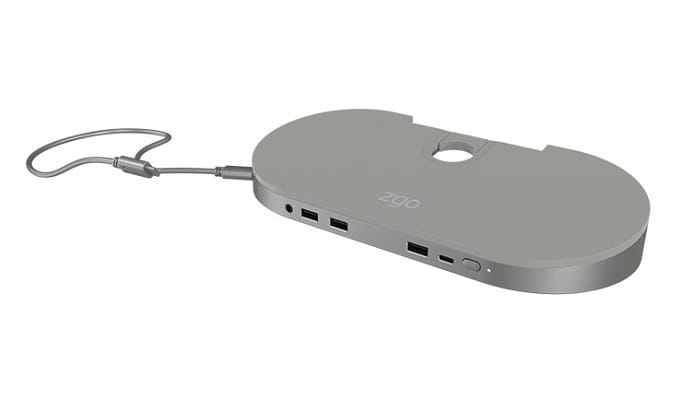 Zgo ZDock Dual Video USB Docking Station Silver